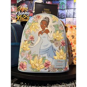 Loungefly Disney The Princess And The Frog Blue Floral Mini Backpack
